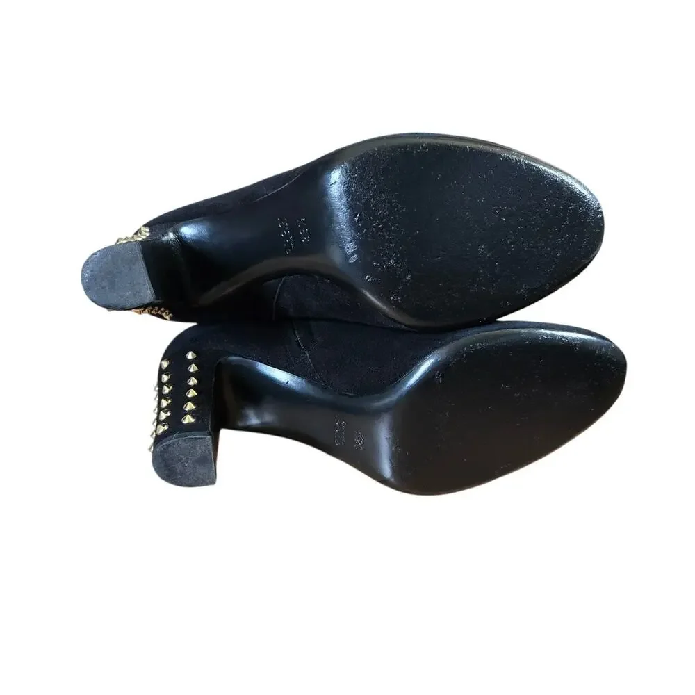 Gucci Melville Black Suede‎ Spike Nero Kid Scamosciato Boots IT 38.5 US 8.5